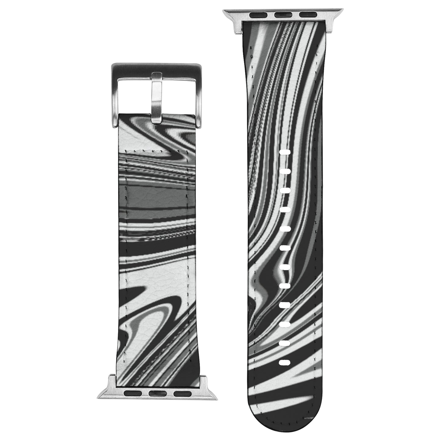 Apple Watch Band (Black/White Swirl)