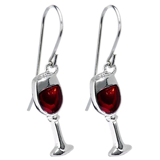 Wine Glass Dangle Earrings