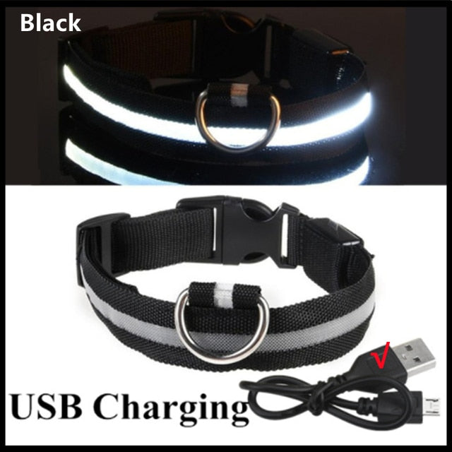 Adjustable LED Glowing Pet Collar