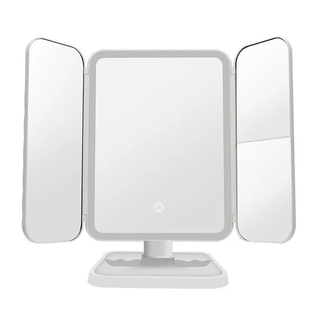 LED Tri-Fold Makeup Mirror