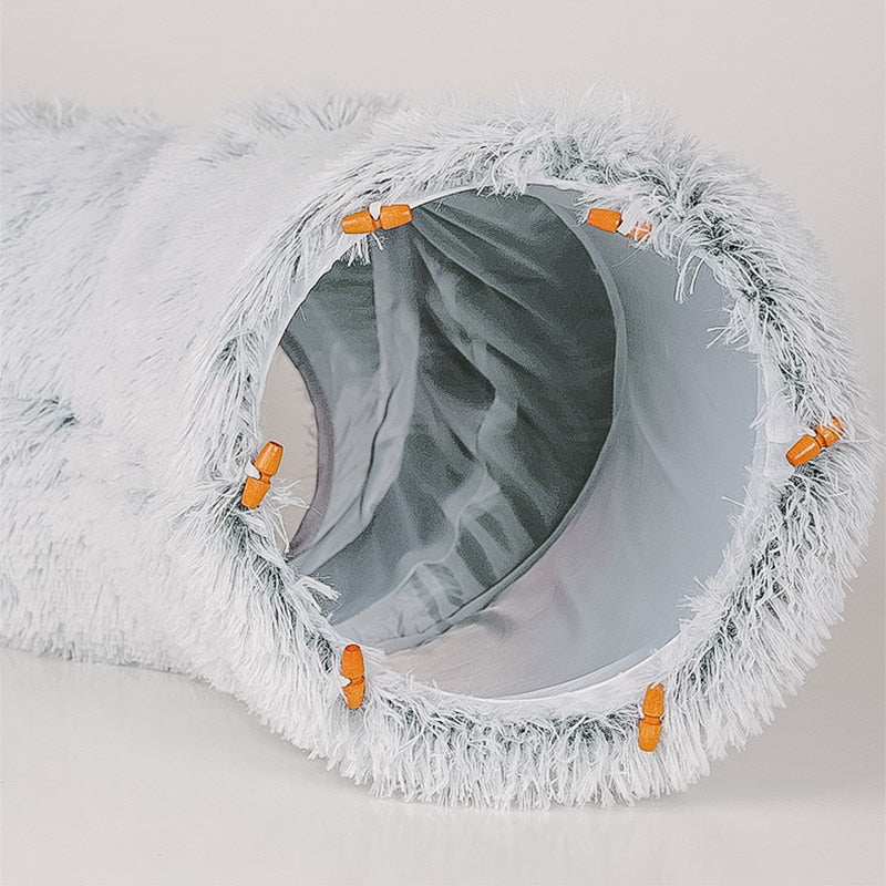 2-in-1 Round Tunnel Cat Bed