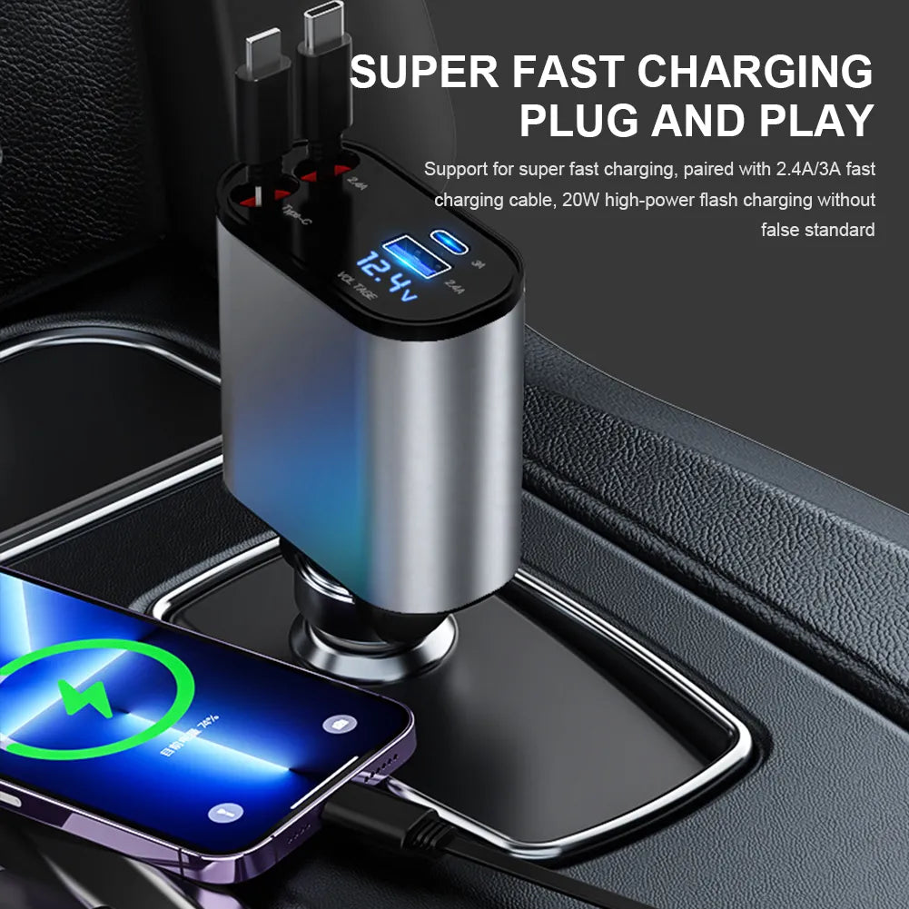 Luxinsly™ Retractable Car Device Charger