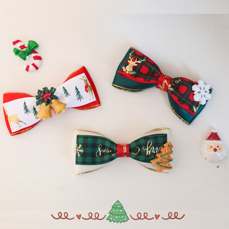 Christmas Bow Tie Pet Collar