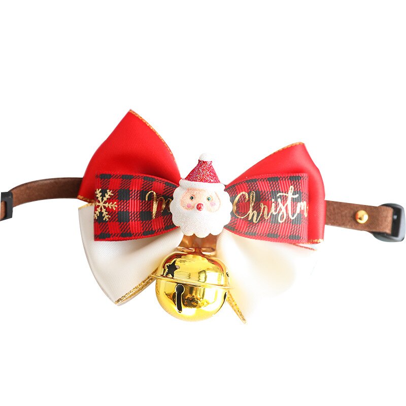 Christmas Bow Tie Pet Collar