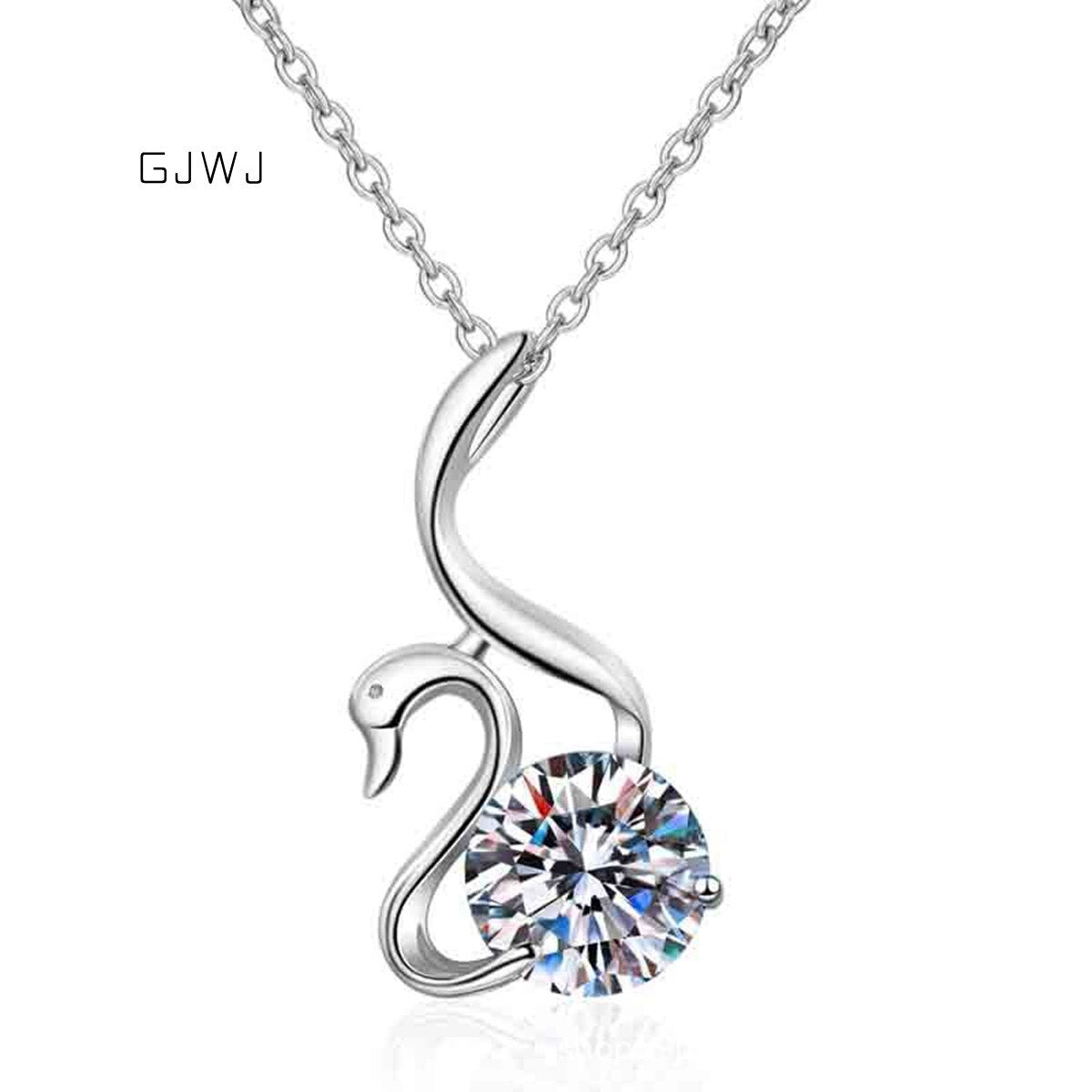 Moissanite Swan Necklace