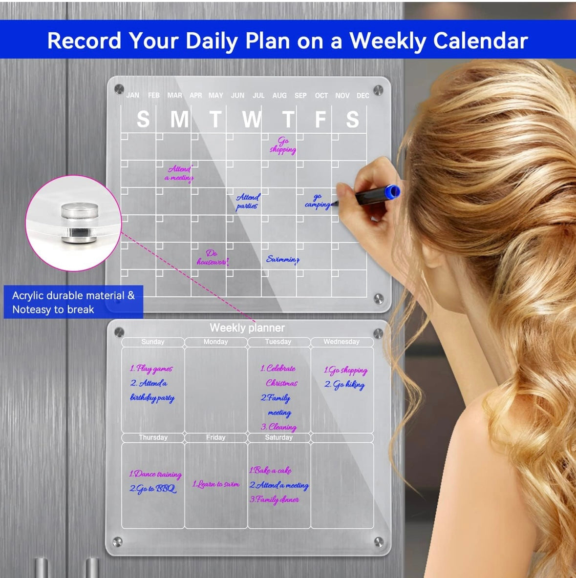 Dry-Erase Magnetic Calendar