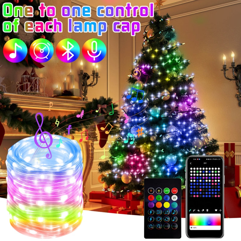 USB App Control Christmas String Lights