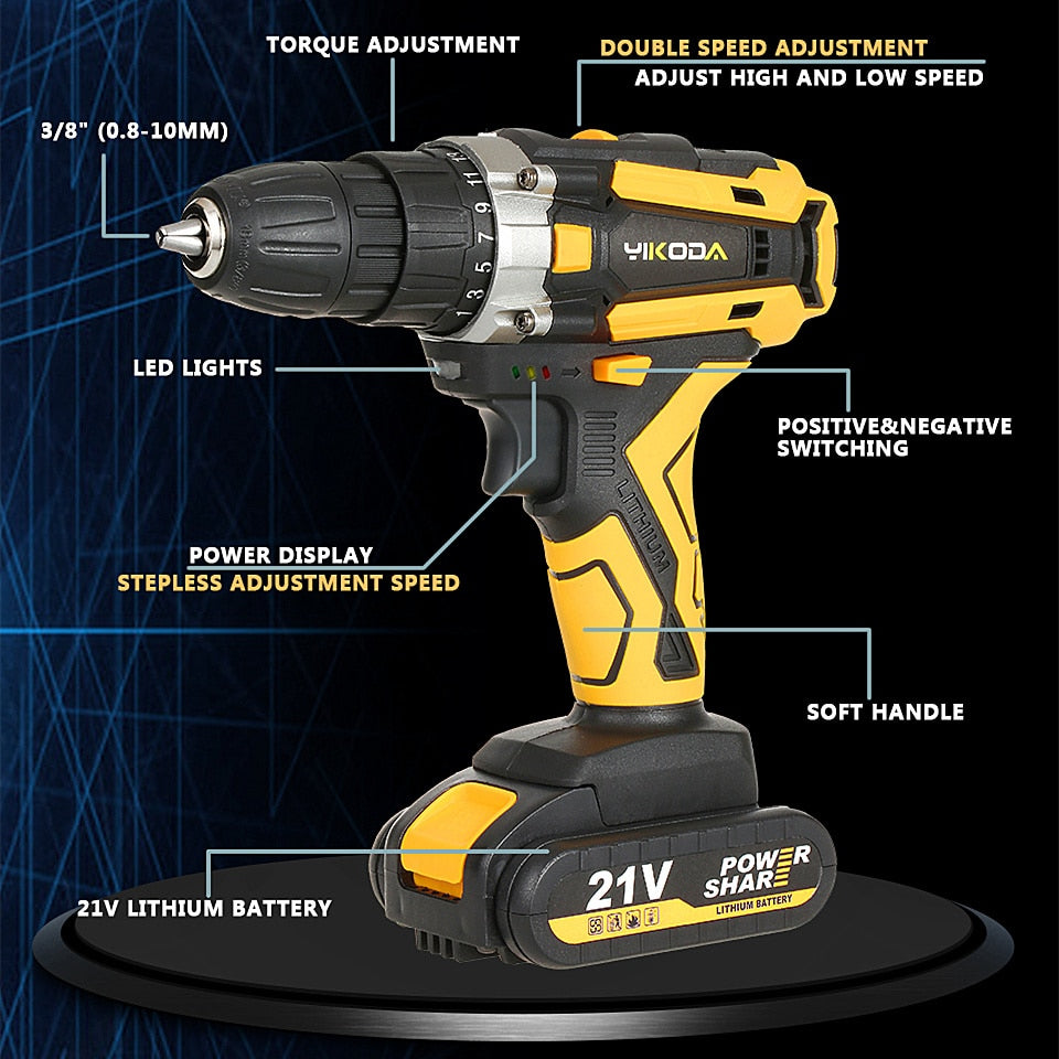 Yikoda Rechargeable Electric Drill