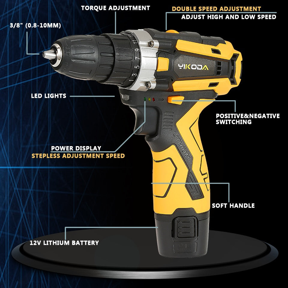 Yikoda Rechargeable Electric Drill