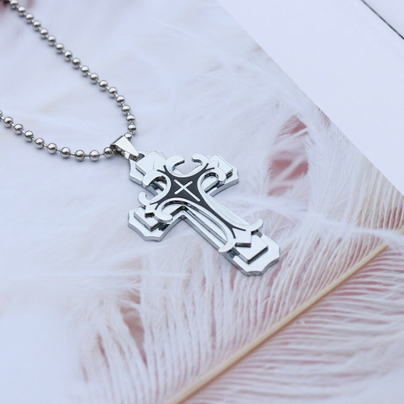 Two-Tone Cross Necklace