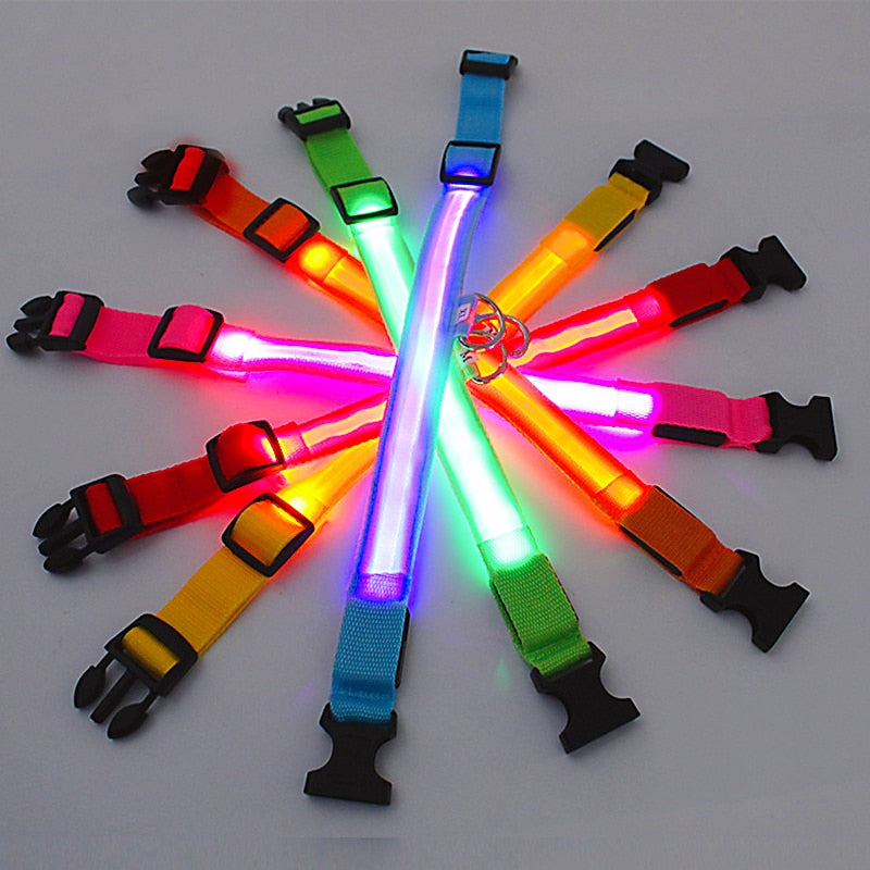 Adjustable LED Glowing Pet Collar