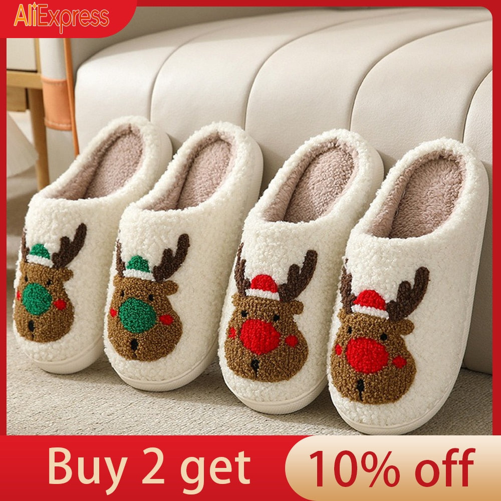 Christmas Reindeer Slippers