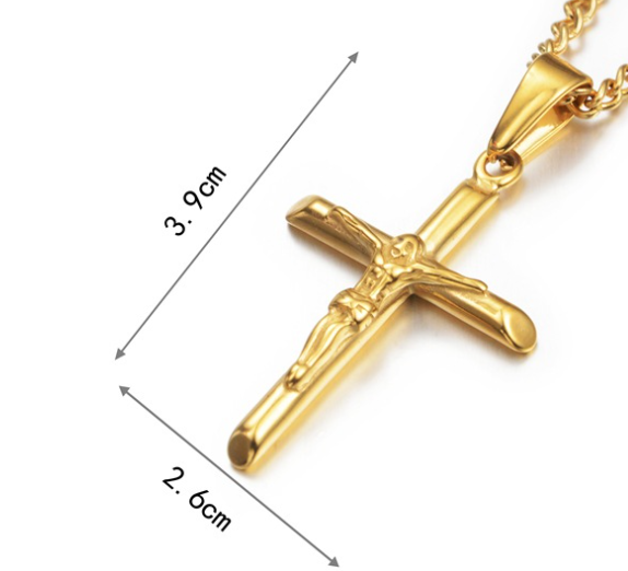 Gold Plated Christ Cross Necklace