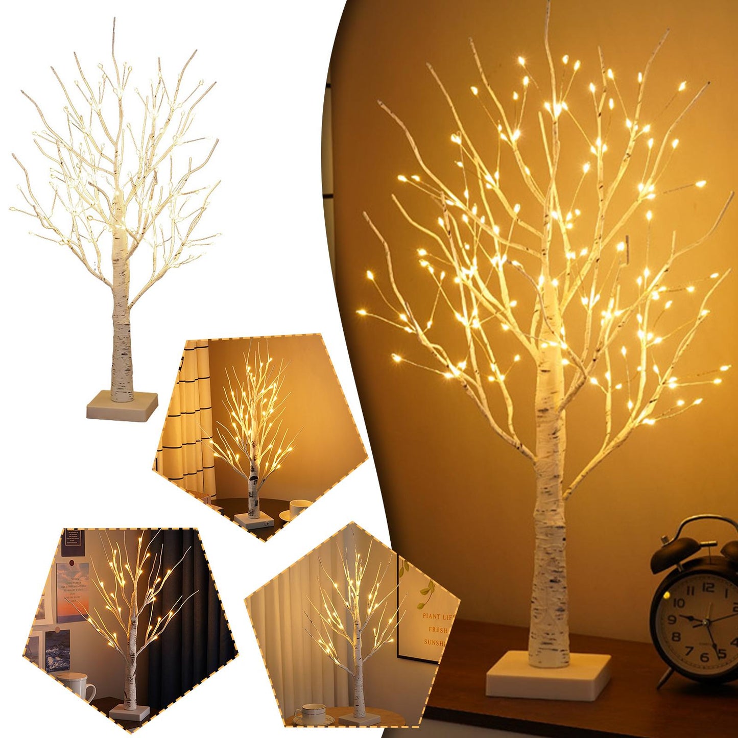 Mini Copper Wire LED Light-Up Tree