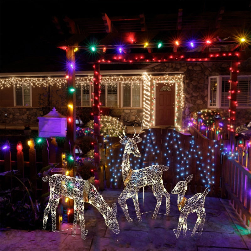 LED Wrought Iron Reindeer Decorations