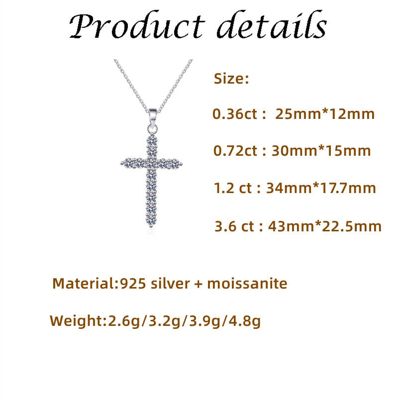 Moissanite Cross Necklace