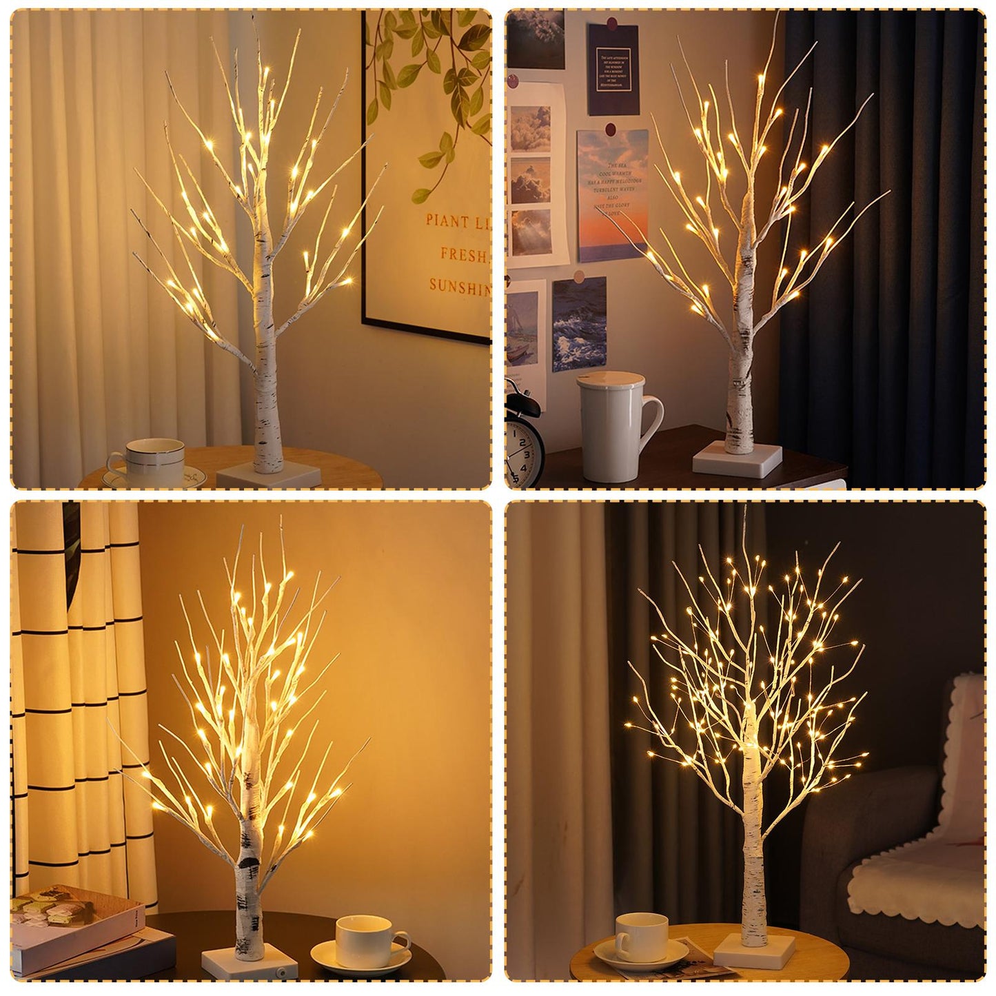 Mini Copper Wire LED Light-Up Tree