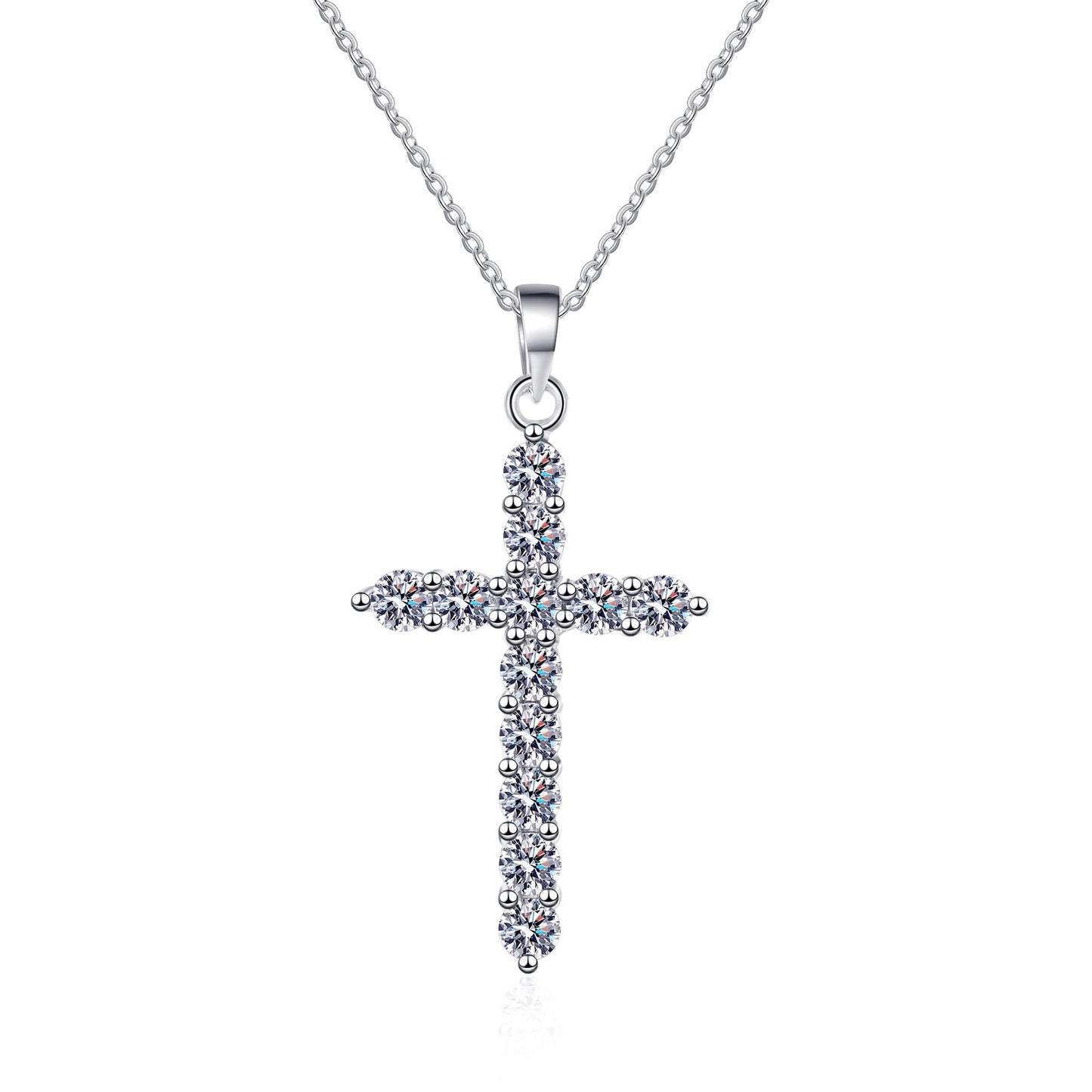 Moissanite Cross Necklace