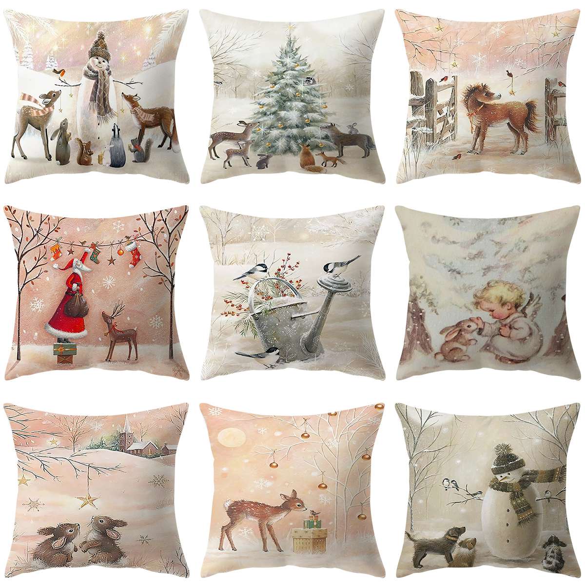 Winter-Themed Pillow Cover