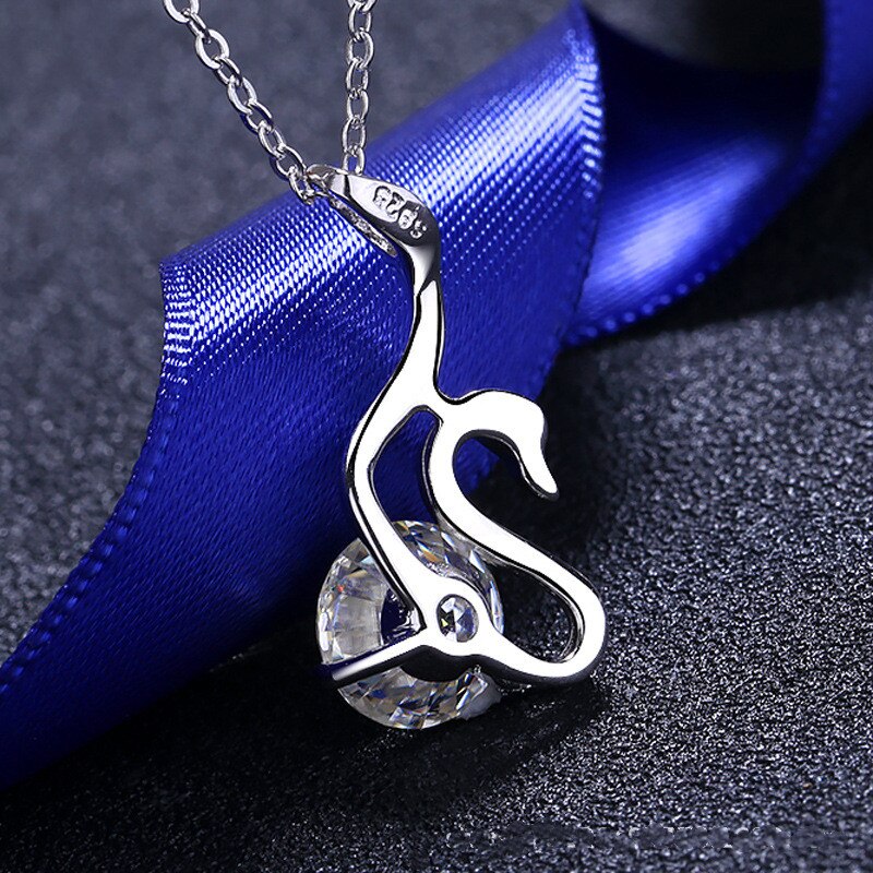 Moissanite Swan Necklace