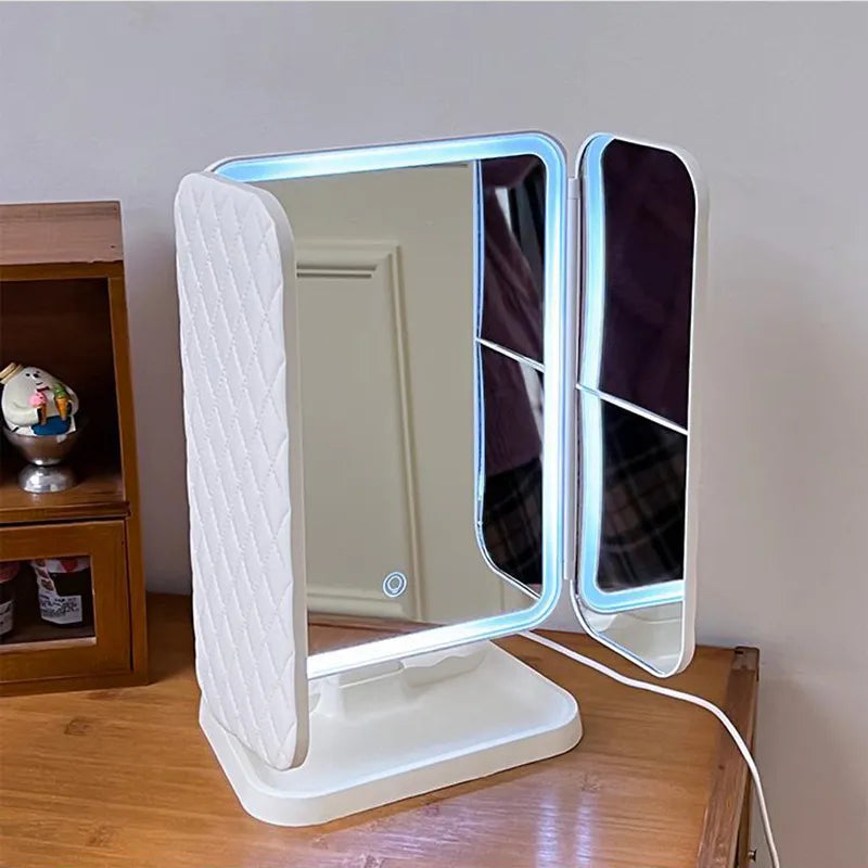 LED Tri-Fold Makeup Mirror